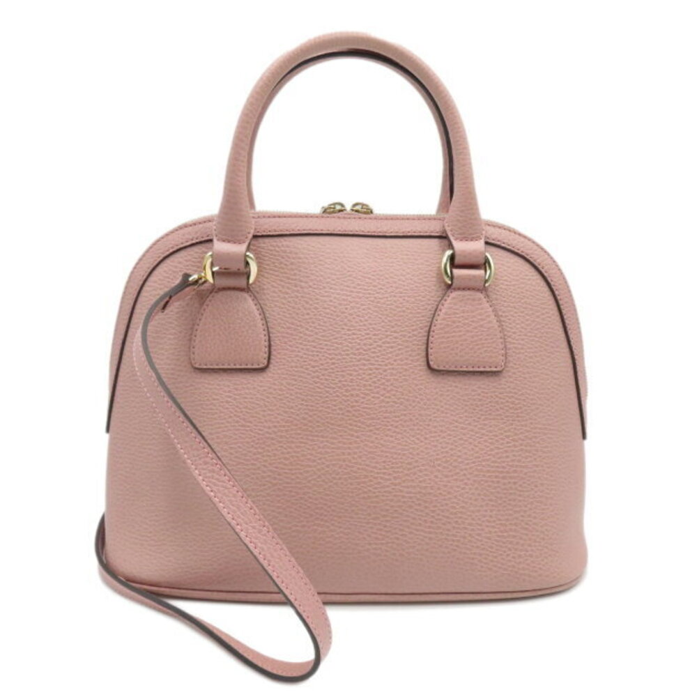 Gucci Pink Handbag Shoulder Charm Bag Leather GG